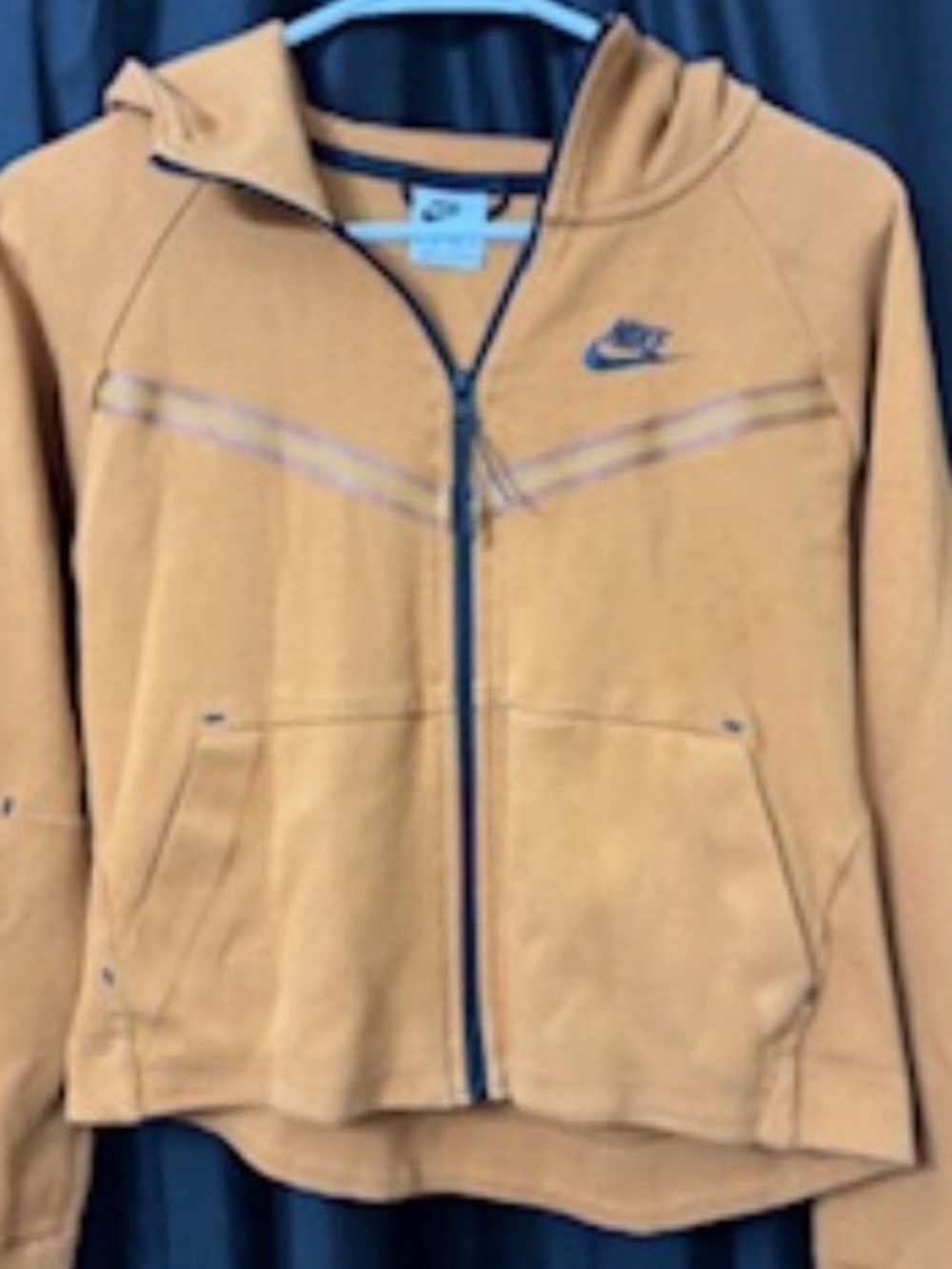 Nike Hooded Zip Jacket - Tan size XS